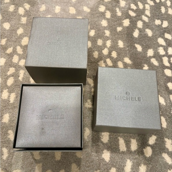 Michele Sportsail Chronograph Watch Black Blue Silicone Strap Unisex - Picture 9 of 10